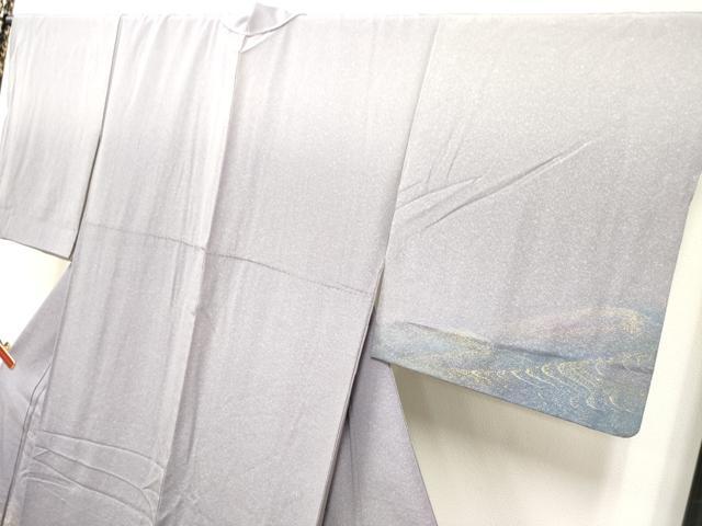 平和屋着物●世界的友禅作家 千地泰弘 訪問着 流水文 暈し染め 金銀糸 花鳥文 暈し染め 金彩 正絹 逸品 DAAR0139yyy