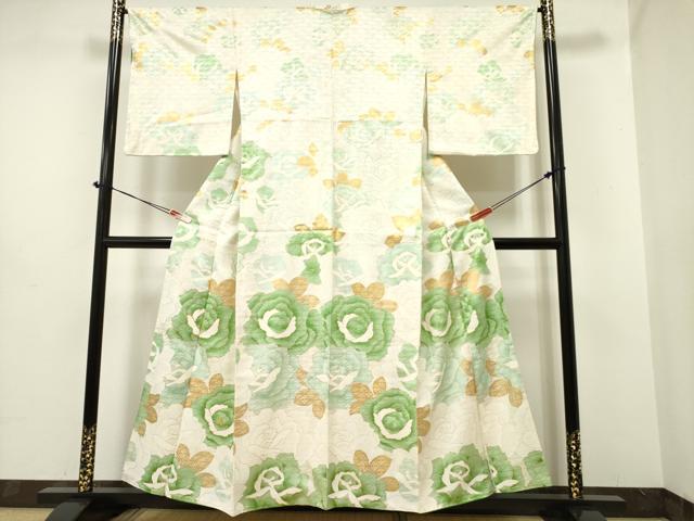 平和屋着物●訪問着 駒刺繍 牡丹 金彩 正絹 逸品 DAAR0158yyy