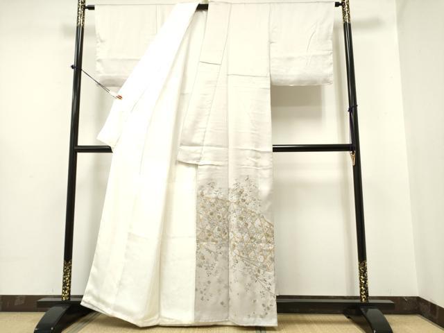 平和屋着物●中国三大刺繍 スワトウ刺繍 汕頭刺繍 総刺繍 色留袖 草花文 金糸 正絹 逸品 DAAR0160yyy