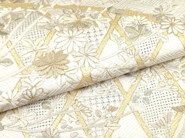 平和屋着物●中国三大刺繍 スワトウ刺繍 汕頭刺繍 総刺繍 色留袖 草花文 金糸 正絹 逸品 DAAR0160yyy