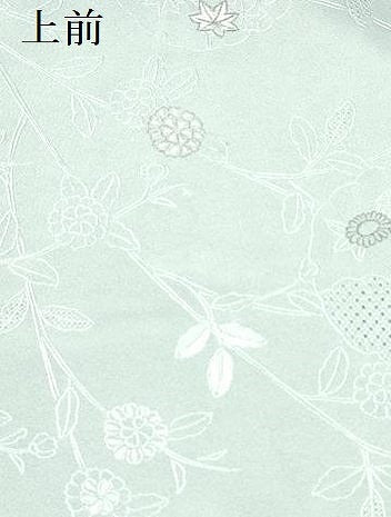 平和屋着物●中国三大刺繍 スワトウ刺繍 汕頭刺繍 総刺繍 訪問着 雪輪草花文 秘色色 銀糸 正絹 逸品 DAAR0163yyy