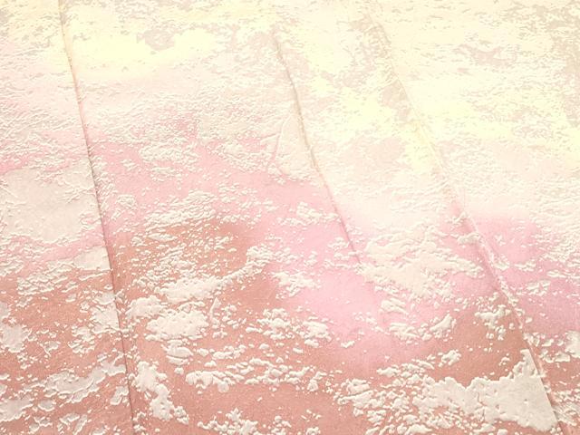 平和屋着物●日展作家 山本唯与志 レリーフ染 訪問着 霞シルエット 正絹 逸品 DAAR0168yyy