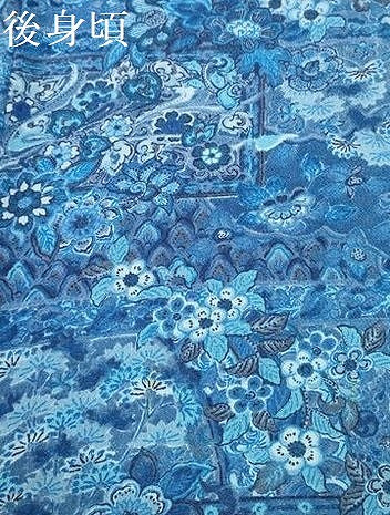 平和屋着物●上質な小紋 更紗花文 鬼しぼ縮緬 正絹 逸品 DAAR0173yyy