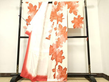 平和屋着物●上質な小紋 地紋起こし 舞花文 正絹 逸品 DAAR0174yyy