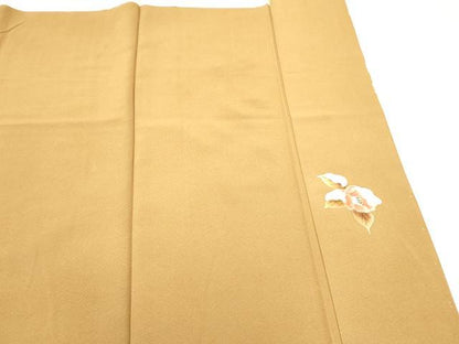 平和屋着物●訪問着 手描き 雪持椿 正絹 逸品 未使用 DAAR0191yyy