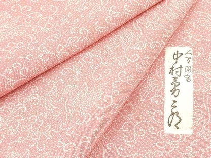 平和屋着物●重要無形文化財 人間国宝 中村勇二郎 江戸小紋 鳳凰花唐草文 正絹 逸品 DAAR0202yyy