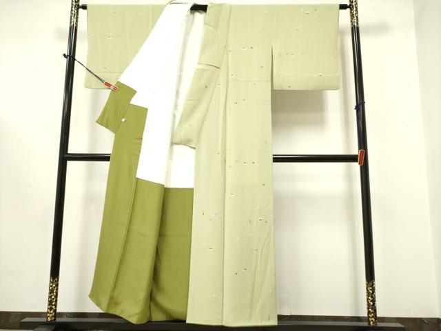 平和屋着物●上質な小紋 総刺繍 宝尽くし花文 金糸 正絹 逸品 DAAR0291yyy