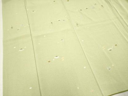平和屋着物●上質な小紋 総刺繍 宝尽くし花文 金糸 正絹 逸品 DAAR0291yyy