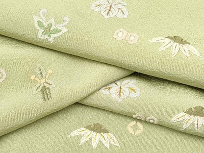 平和屋着物●上質な小紋 総刺繍 宝尽くし花文 金糸 正絹 逸品 DAAR0291yyy