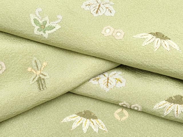平和屋着物●上質な小紋 総刺繍 宝尽くし花文 金糸 正絹 逸品 DAAR0291yyy