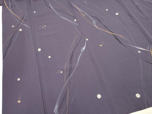 平和屋着物●上質な小紋 刺繍 抽象文様 金彩 ますいわ屋扱い 正絹 逸品 DAAR0312yyy
