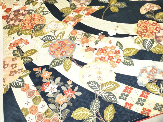 平和屋着物●十日町老舗ブランド　吉澤友禅　吾妻徳穂　振袖　駒刺繍　束ね熨斗吉祥花文　金彩　正絹　逸品　未使用　DAAR0314yyy