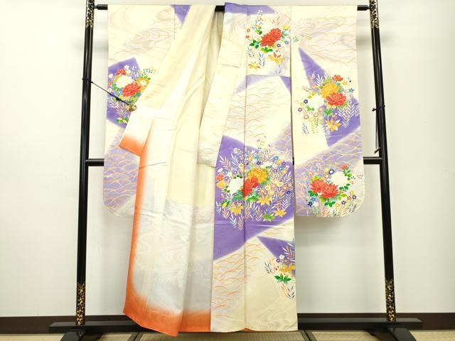 【ちいちゃん和】15920o 振袖　に草花文様　着物 新発売】今週の市販 に草花文様 振袖 ちいちゃん様専用和
