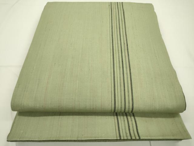 平和屋着物●太鼓柄袋帯 紬地 手描き 南天蔦の葉文 金彩 正絹 逸品 DAAR0710fe
