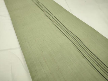平和屋着物●太鼓柄袋帯 紬地 手描き 南天蔦の葉文 金彩 正絹 逸品 DAAR0710fe