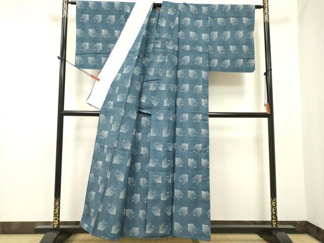 平和屋着物▽上質な紬 単衣 松葉 正絹 逸品 DAAR0732fe