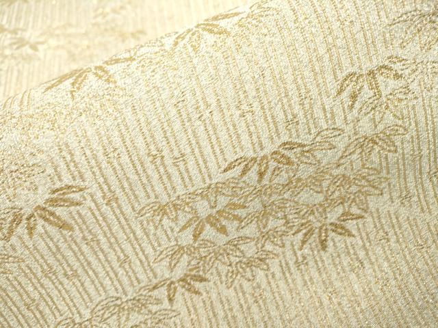 平和屋着物●綴れ 六通柄袋帯 笹竹文 弐拾四金箔 正絹 逸品 DAAR0834fe