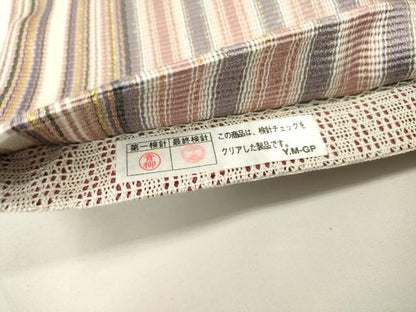 平和屋着物●ひなや工房　くむ・あむ・おる　伊豆蔵明彦　組織　太鼓柄袋帯　七宝間道　金糸　正絹　逸品　DAAR0841fe