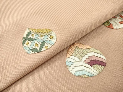 平和屋着物●九寸名古屋帯 総刺繍 貝合わせ 金糸 正絹 逸品 DAAR0865fe