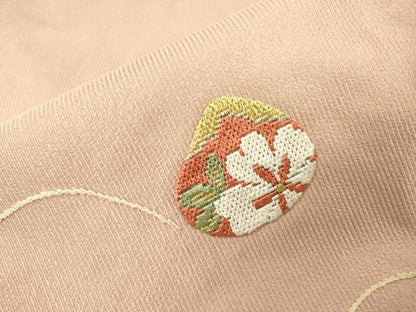 平和屋着物●九寸名古屋帯 総刺繍 貝合わせ 金糸 正絹 逸品 DAAR0865fe