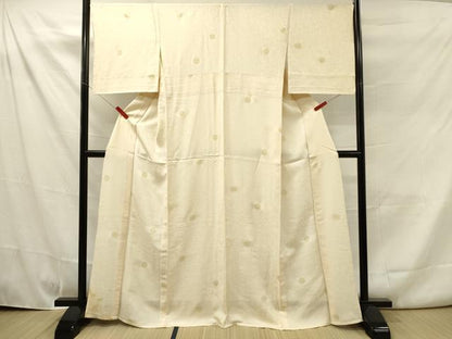 平和屋着物▽上質な小紋 単衣 舞花文 金彩 正絹 逸品 DAAR1263jm