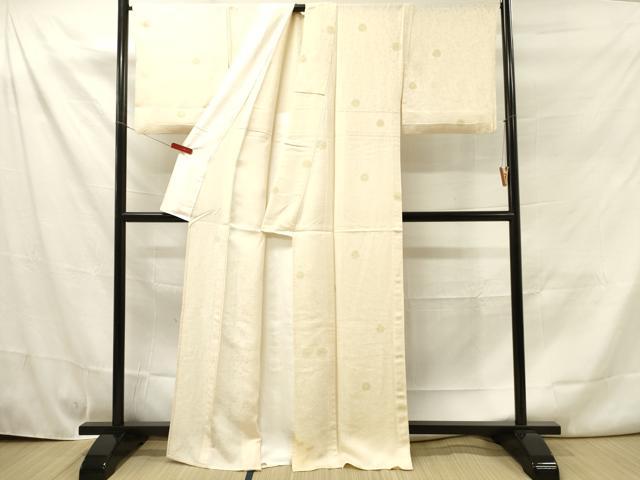 平和屋着物▽上質な小紋 単衣 舞花文 金彩 正絹 逸品 DAAR1263jm