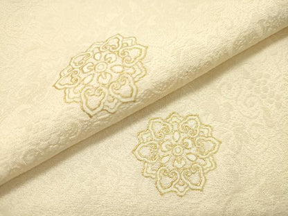 平和屋着物▽上質な小紋 単衣 舞花文 金彩 正絹 逸品 DAAR1263jm