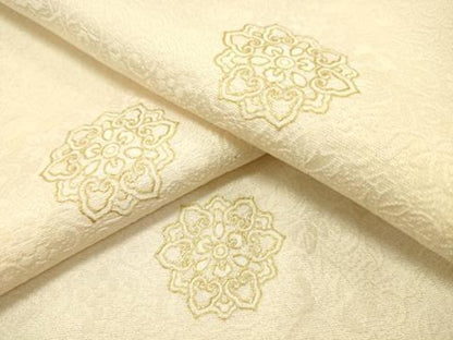 平和屋着物▽上質な小紋 単衣 舞花文 金彩 正絹 逸品 DAAR1263jm