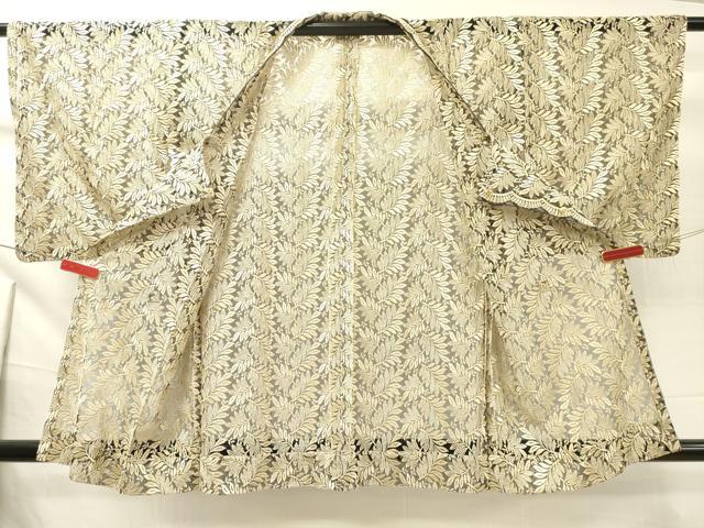 平和屋着物▽道行コート スリーシーズン 春夏秋 塵除け 総レース 草葉文 洗える着物 DAAR1289jm