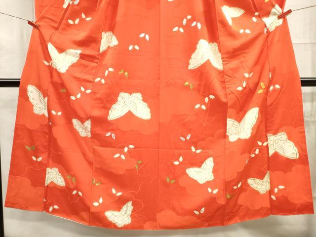 平和屋着物∵女の子 十三参り 子供 祝着 絞り 舞蝶文 金銀彩 逸品 DAAR1351jm