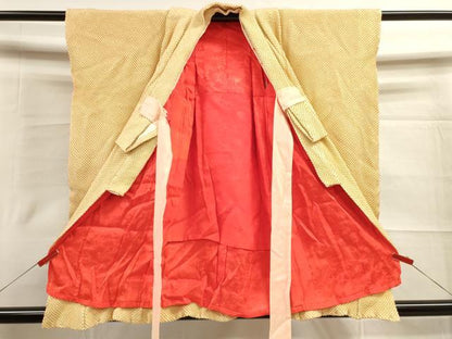 平和屋着物[]七五三　女の子　３歳　祝着　三つ身　被布セット　総絞り　逸品　DAAR1467jm