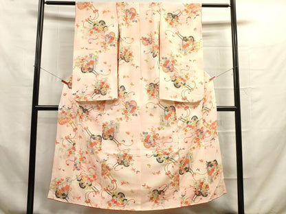 平和屋着物∵女の子　十三参り　子供　花車文　金彩　逸品　DAAR1470jm