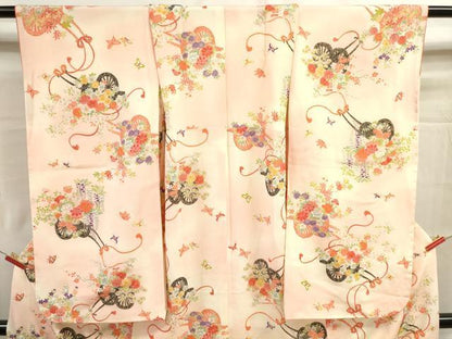 平和屋着物∵女の子　十三参り　子供　花車文　金彩　逸品　DAAR1470jm