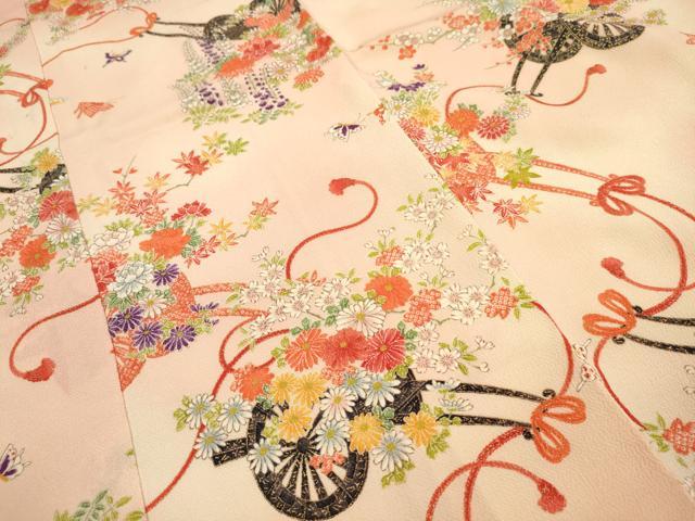 平和屋着物∵女の子　十三参り　子供　花車文　金彩　逸品　DAAR1470jm