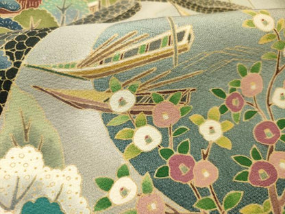 平和屋着物■豪華黒留袖 作家物 風景文 正絹 逸品 DAAR3231zy