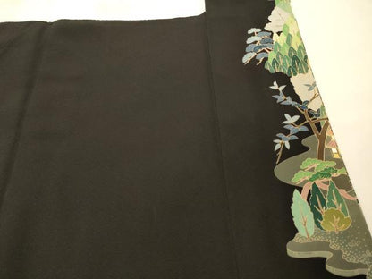平和屋着物■豪華黒留袖 作家物 風景文 正絹 逸品 DAAR3231zy