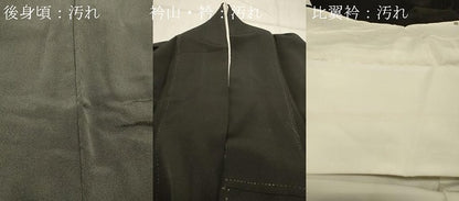 平和屋着物■豪華黒留袖　駒刺繍　群鶴花松文　正絹　逸品　DAAR3238zy