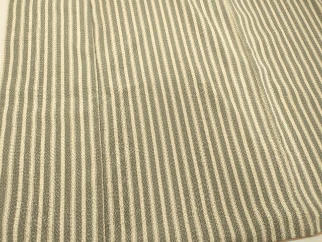 平和屋着物■上質なお召　縞　正絹　逸品　DAAR3445zy
