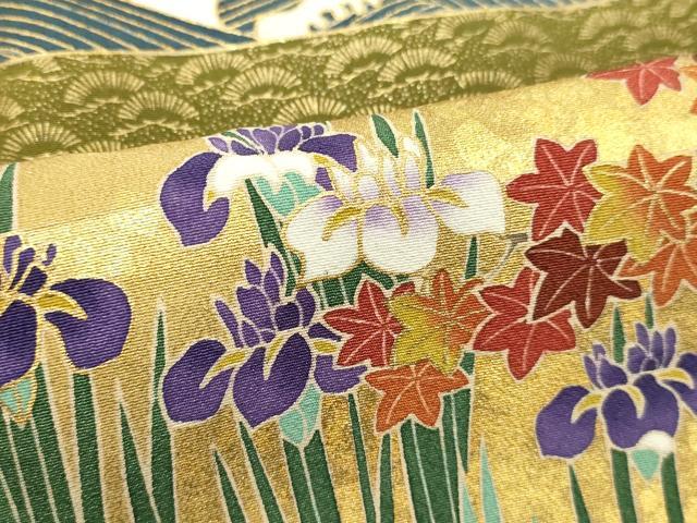 平和屋着物■豪華黒留袖 駒刺繍 霞取り風景花松文 金彩 正絹 逸品 DAAR4028tw