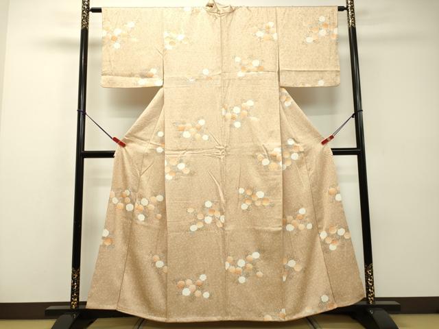 着物屋こころ■上質な小紋 草花間道 正絹 逸品 ph3277 着物屋こころ■上質な小紋 草花間道 正絹 逸品 ph3277