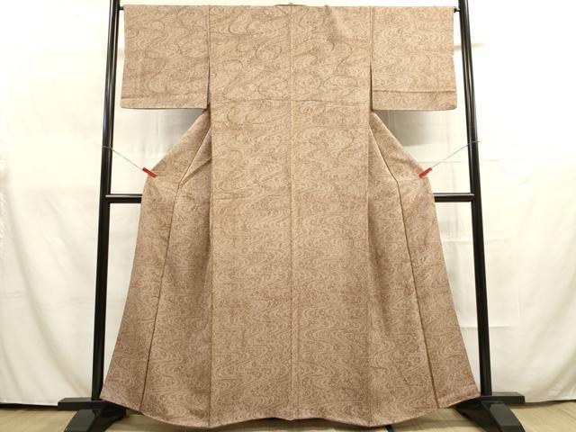 平和屋着物●江戸小紋　流水花文　正絹　逸品　DAAR4264tw