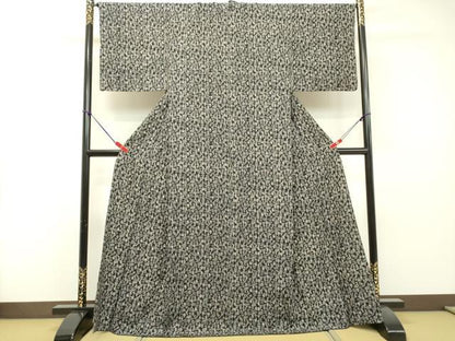 平和屋着物●六代目丁字屋・斉藤房男 江戸小紋 人物文 反端付き 正絹 逸品 DAAR4298tw
