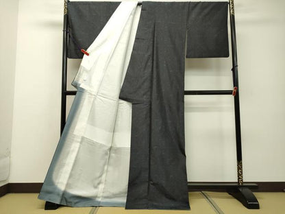 平和屋着物●本場大島紬 久野織物謹製 花唐草文 証紙付き 正絹 逸品 DAAR4299tw