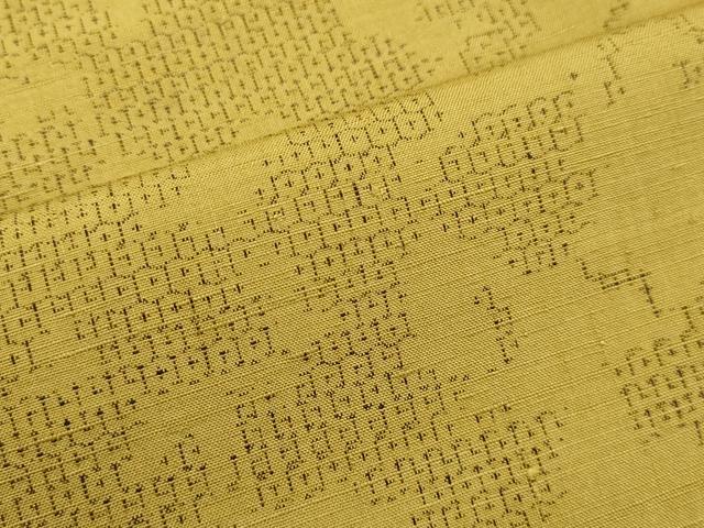 平和屋着物●本場真綿絢結城紬織　80山亀甲　蔦の葉文　背抜き仕立て　認定証付き　正絹　逸品　DAAR4300tw