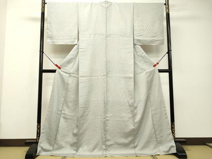 平和屋着物●江戸小紋 菱文 ロング丈 正絹 逸品 未使用 DAAR4308tw