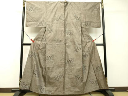 平和屋着物●本場大島紬 9マルキ 草花文 正絹 逸品 DAAR4309tw