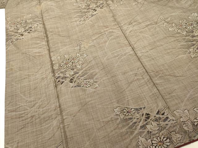 平和屋着物●本場大島紬 9マルキ 草花文 正絹 逸品 DAAR4309tw