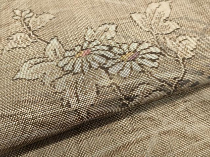 平和屋着物●本場大島紬 9マルキ 草花文 正絹 逸品 DAAR4309tw