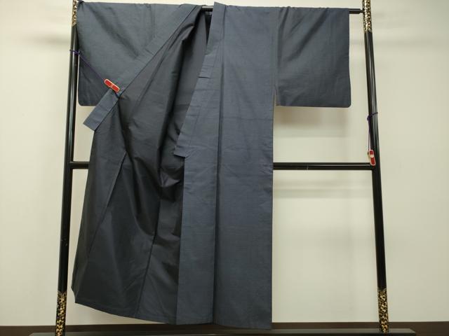 平和屋着物●男性　本場大島紬　変わり格子　正絹　逸品　DAAR4318tw
