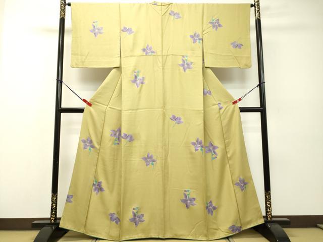 平和屋着物●上質な小紋　草花文　金彩　正絹　逸品　DAAR4325tw
